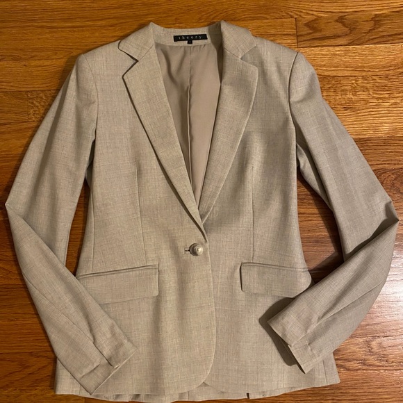 Theory Jackets & Blazers - Theory Tan Blazer Suit Jacket